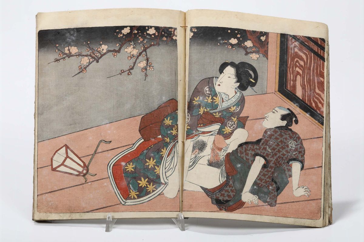 Giappone-libro Eroticolibro Erotico del sec.XVIII - Giappone, Periodo Edo(shonga)