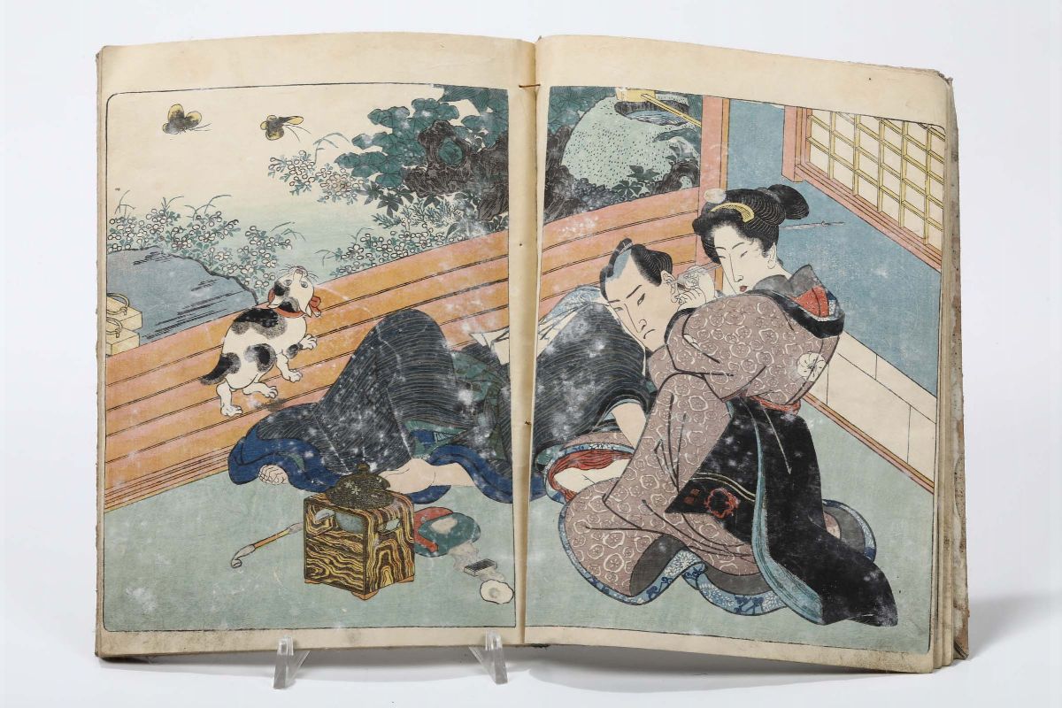 Giappone-libro Eroticolibro Erotico del sec.XVIII - Giappone, Periodo Edo(shonga)
