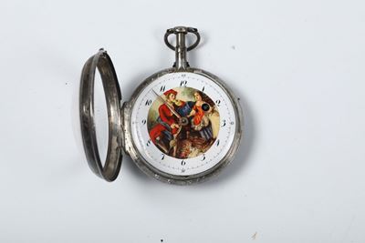 Orologio da Tasca in Argento e Smalti