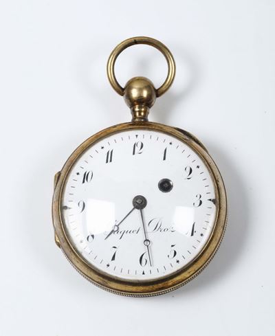 Orologio da Tasca in Argento Dorato con Ripetizioni, Firmato Droz