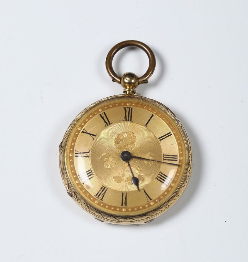 Orologio da tasca in oro firmato Grace King  - Asta Antiquariato - Cambi Casa d'Aste