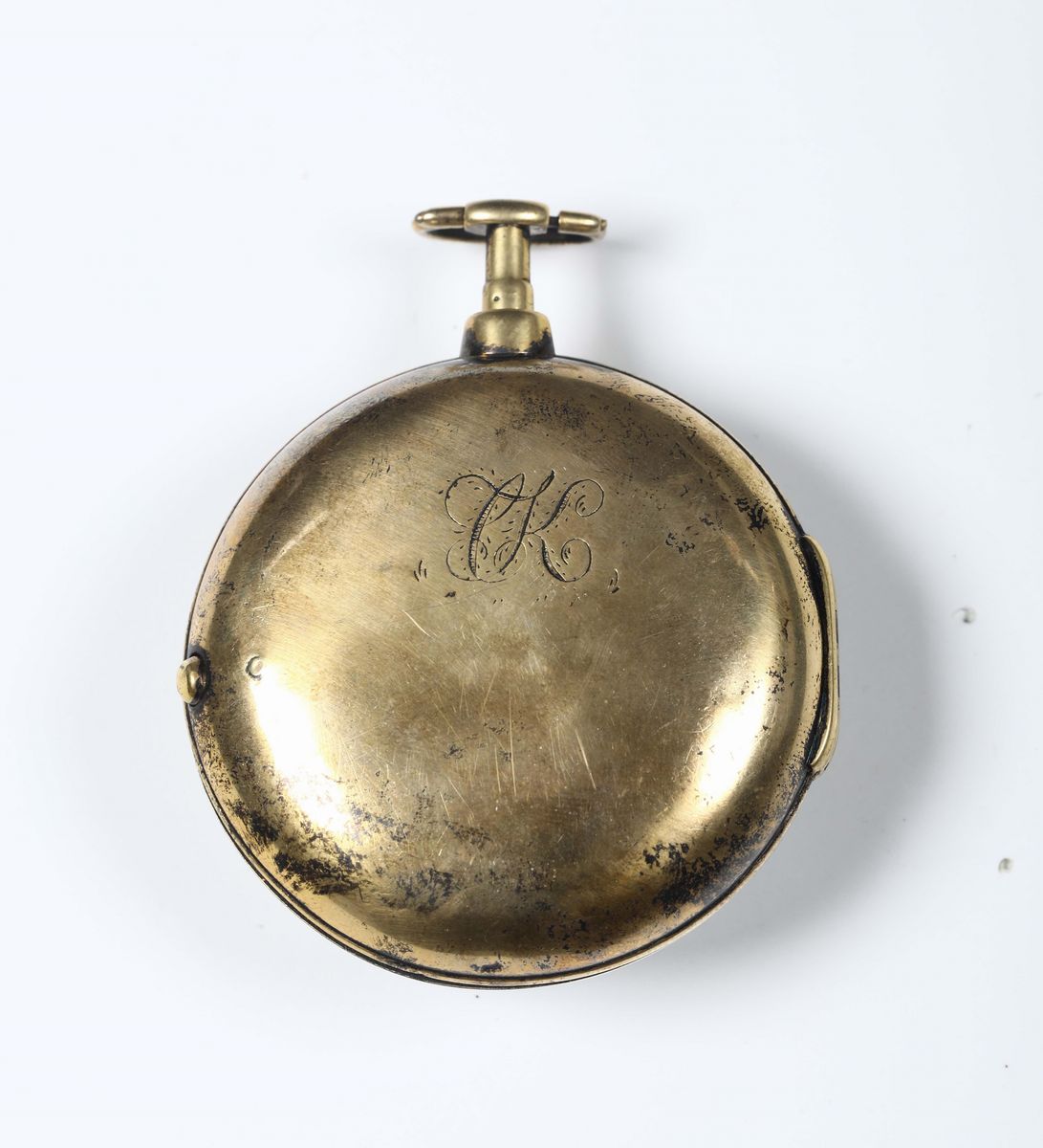 Orologio da Tasca con Cronografo in Argento Dorato
