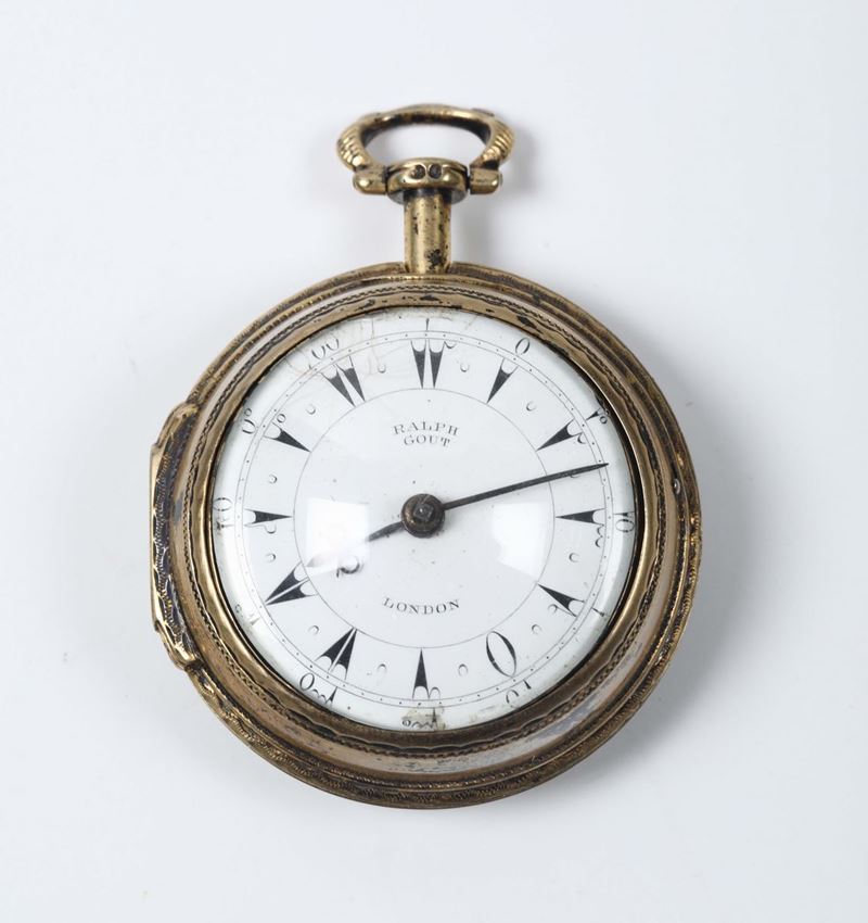 Orologio da carrozza in argento, Londra, Ralph Gout  - Asta Antiquariato - Cambi Casa d'Aste