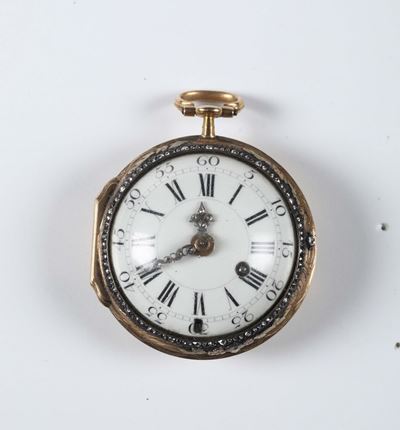 Orologio da Tasca in Oro e Smalti Firmato Dubois