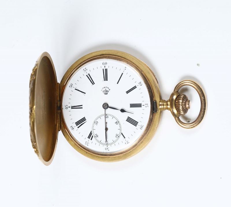 Orologio da tasca in oro Corona  - Auction Fine Art - Cambi Casa d'Aste
