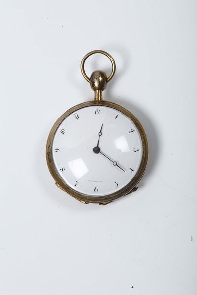 Orologio da Tasca in Argento Dorato con Ripetizione