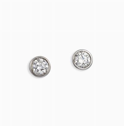 Orecchini con Diamanti Taglio Brillante di Ct 0,25 Circa
