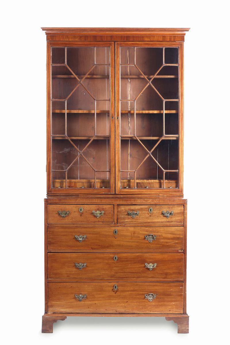 Credenza a due corpi, Inghilterra XIX secolo  - Asta Antiquariato - Cambi Casa d'Aste