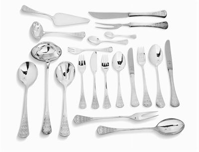 Servizio di Posate in Argento a Titolo 925, Rosenthal, Germania Prima Metà del XIX Secolo