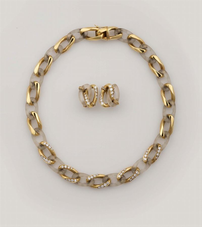 Rock-crystal and gold demi-parure. Faraone  - Auction Fine Jewels - Cambi Casa d'Aste