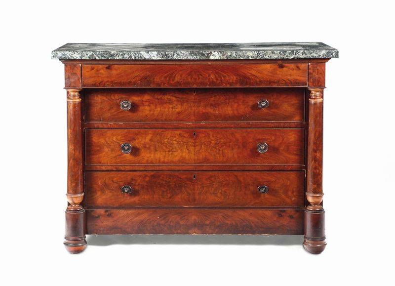 Cassettone Impero lastronato, XIX-XX secolo  - Auction Fine Art - Cambi Casa d'Aste