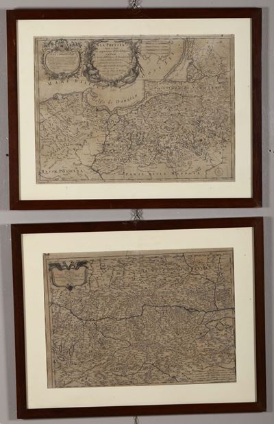 Lotto di Tredici Stampe con Cartine Geografiche, Francia e Italia XVIII-XIX Secolo
