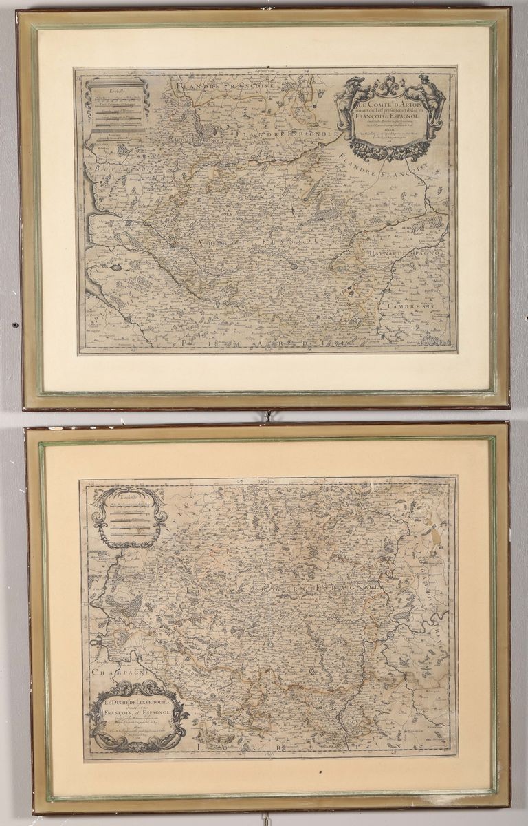 Lotto di Tredici Stampe con Cartine Geografiche, Francia e Italia XVIII-XIX Secolo