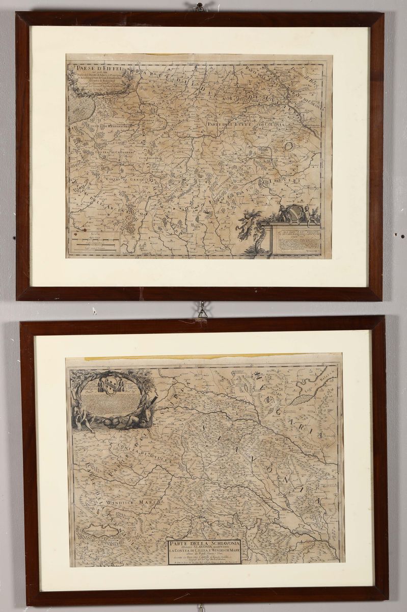Lotto di Tredici Stampe con Cartine Geografiche, Francia e Italia XVIII-XIX Secolo