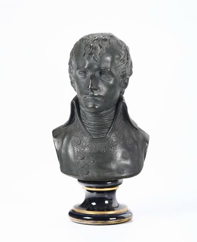 Busto in Biscuit di Bonaparte, Primo Console, Manifattura di Sevres, Fine XIX Secolo