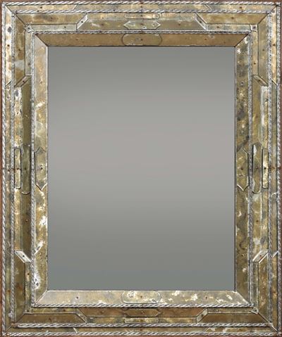 Specchiera Rivestita in Vetro di Murano, Venezia XVIII-XIX Secolo