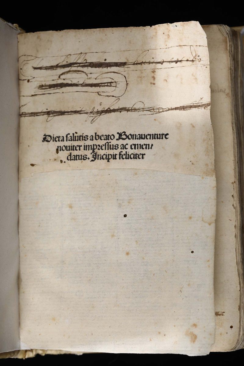Incunabolo -san Bonaventura (gulielmus De Lavicea)dieta Salutis a Beato Bonaventure Noviter Impre...