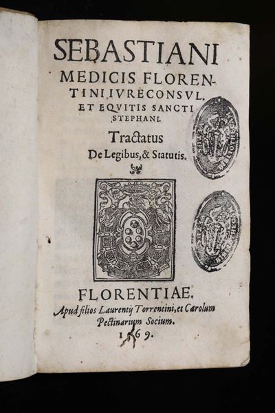 Medici, Sebastianosebastiani Medicis Florentini Iureconsulte...tractatus De Legibus & Statutis, F...