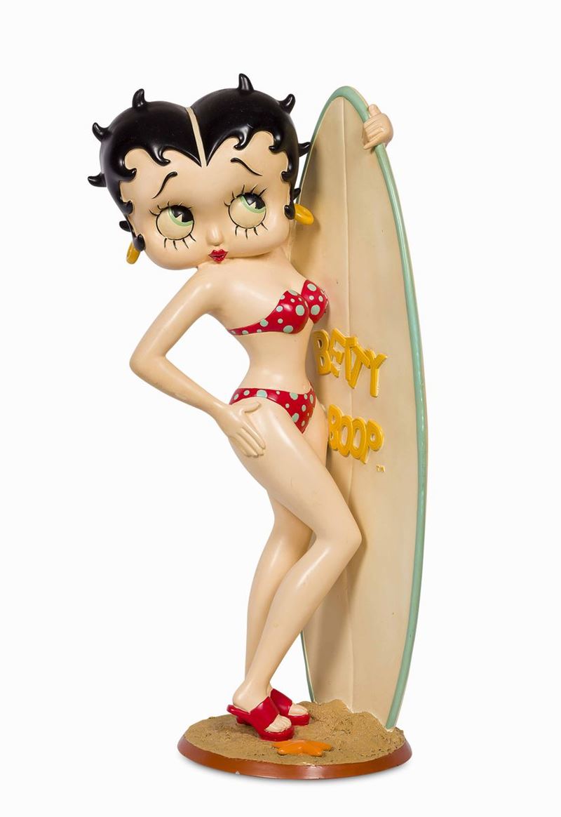 Betty Boop surfista  - Asta Lo Sport nell'Arte - Cambi Casa d'Aste