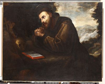 Scuola Toscana del XVI-XVII Secolosan Francesco in Preghiera