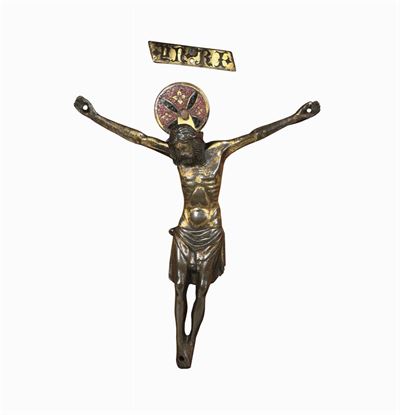 Corpus Christi in Bronzo Fuso, Cesellato e Dorato. Oreficeria Italiana degli Inizi del XV Secolo