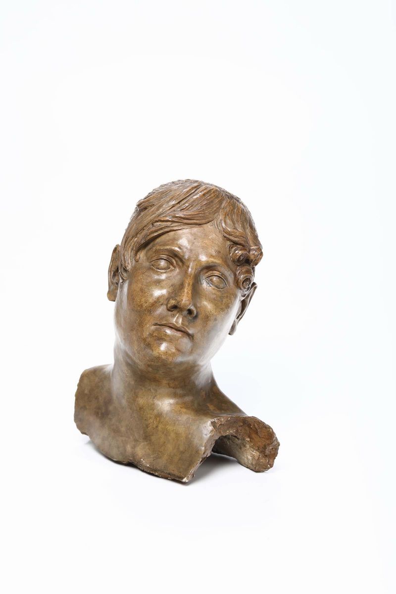 Busto di Giovane Donna in Terracotta, Epoca Impero