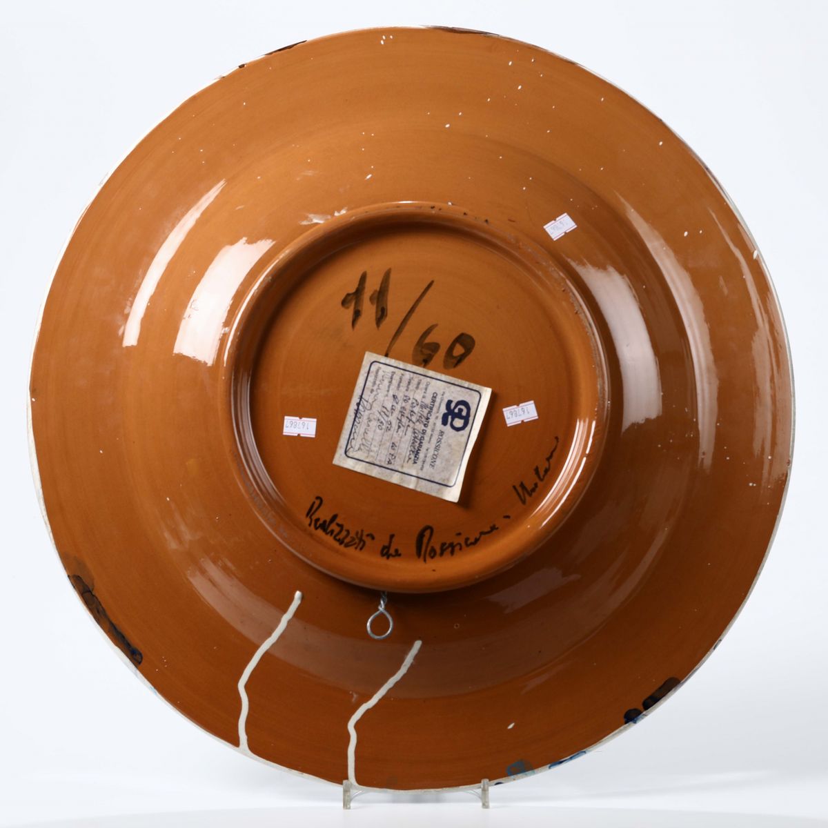 Coppia di Grandi Piatti in Terracotta, su Disegno di Michele Cascella