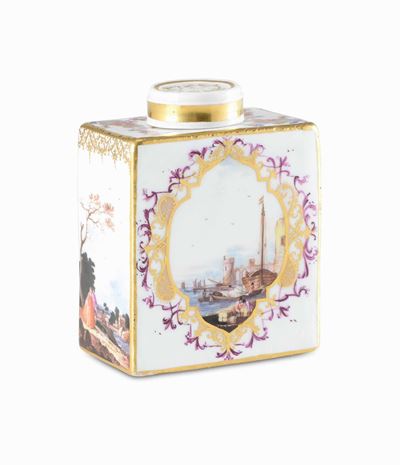 Scatola Porta Tè e un Coperchio Meissen, 1735-1740