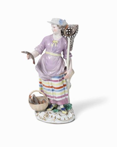 Rara Figurina Meissen, 1763-1774 Probabile Modello di Johann Joachim Kaendler del 1750 Circa