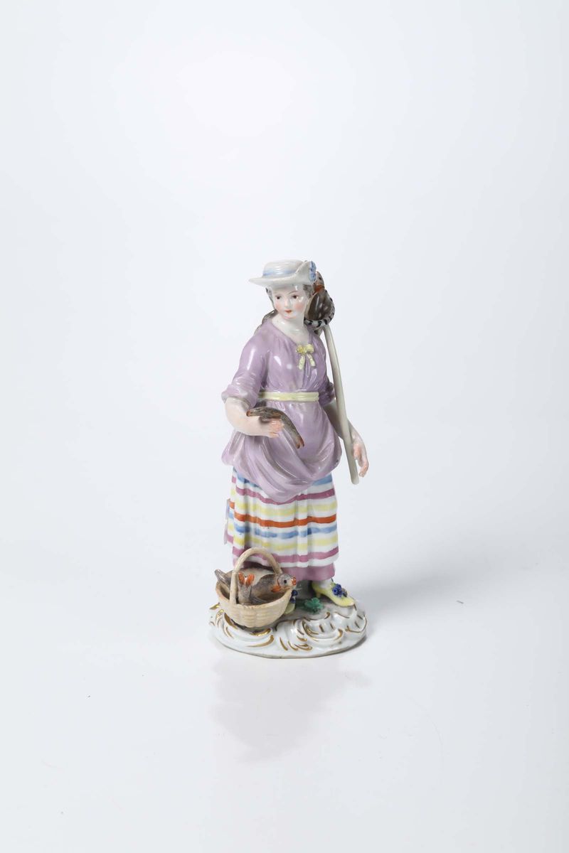 Rara Figurina Meissen, 1763-1774 Probabile Modello di Johann Joachim Kaendler del 1750 Circa
