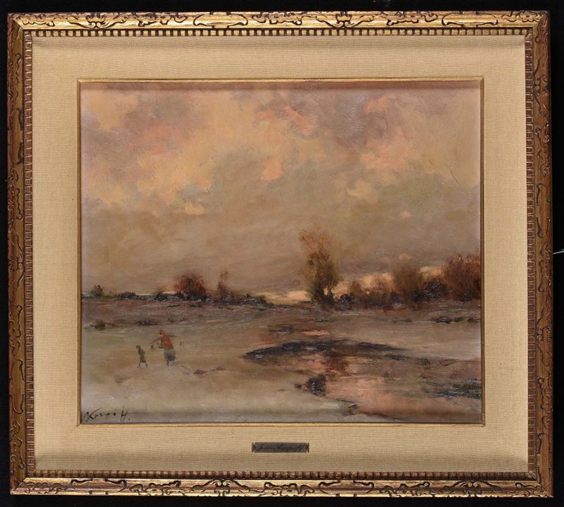 Ivan Karpoff (Novocerkassk 1898 - Milano 1970) Lago Ghiacciato  - Auction Paintings online auction - Cambi Casa d'Aste