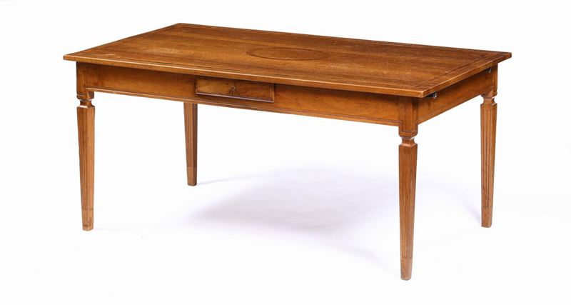 Tavolo da pranzo ad un cassetto, XIX secolo  - Asta Antiquariato - I - Cambi Casa d'Aste