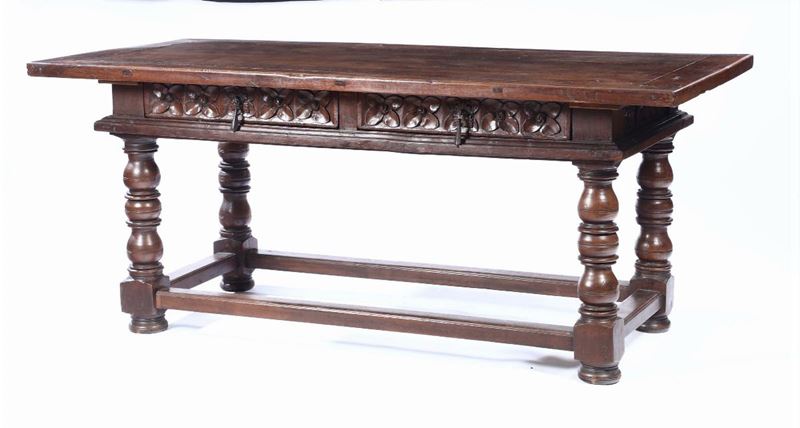 Tavolo in noce  - Asta Antiquariato - Cambi Casa d'Aste