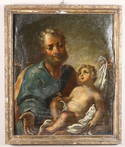 Scuola del XVIII Secolosan Giuseppe con Bambino