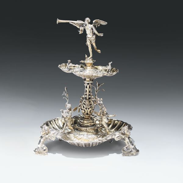 Trionfo centrotavola, argentiere Michele Patuogno (attr.), console G. B. Buonacquisto, Napoli 1704