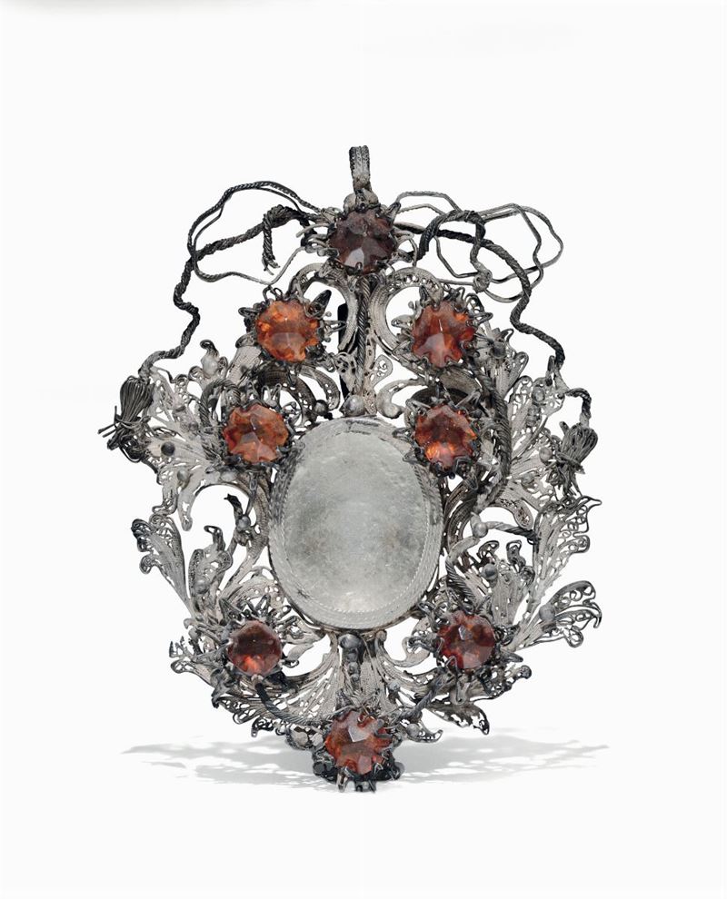 A reliquary pendant, Sicily (?), 18th century  - Auction Collectors' Silvers - I - Cambi Casa d'Aste