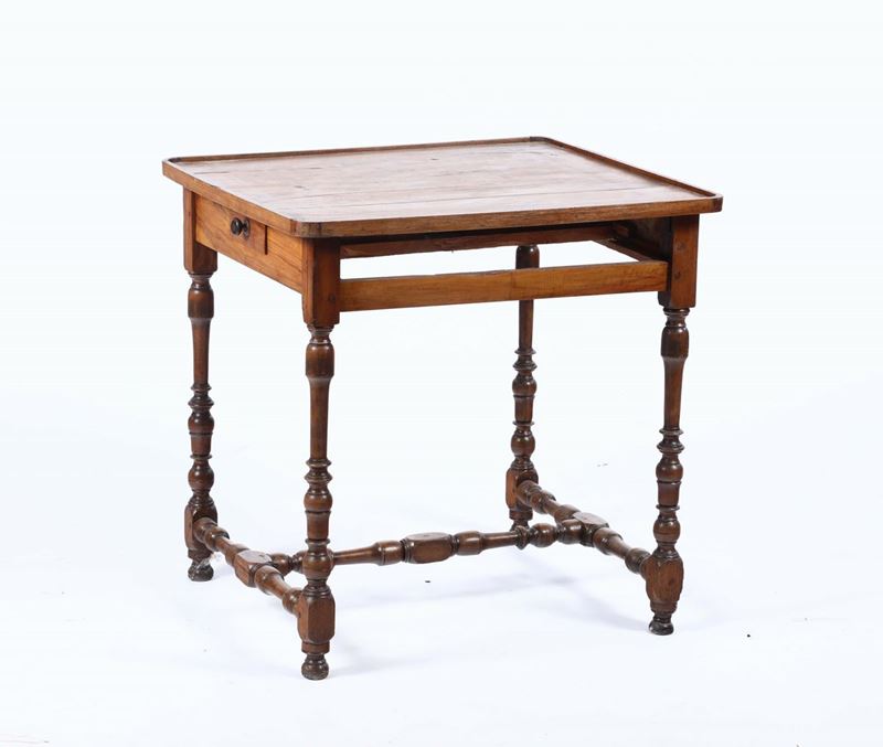 Tavolino con gambe a rocchetto, XIX-XX secolo  - Auction Fine Art - Cambi Casa d'Aste