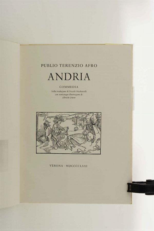 Mardersteig- Publio Terenzio Afro / Durer, Albrecht Andria, Editiones Officinae Bodoni (n.74/160), Verona, 1971