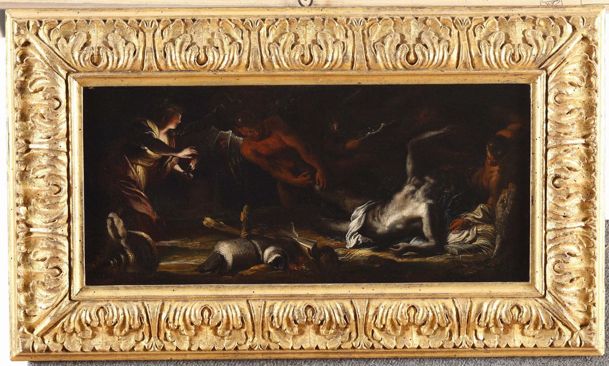 Domenico Piola (genova 1627-1703)sant’antonio Abate Tentato