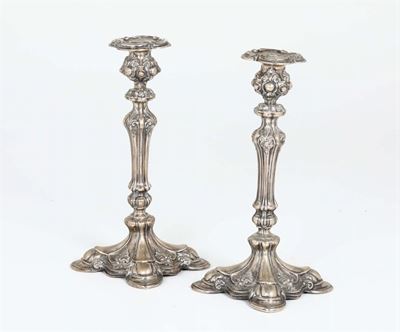Coppia di Candelieri in Argento