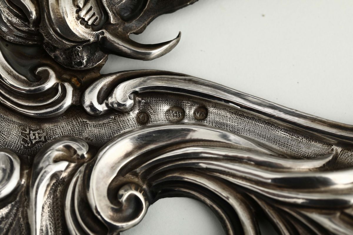Acquasantiera in Argento Sbalzato e Cesellato, Genova, Bollo della Torretta per L’anno 1773, Marc...