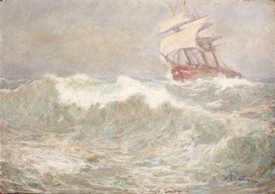Andrea Figari (sassari 1858 - Genova 1945)veliero