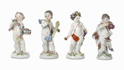 Quattro Figurine Meissen, Prima Metà del XX Secolo