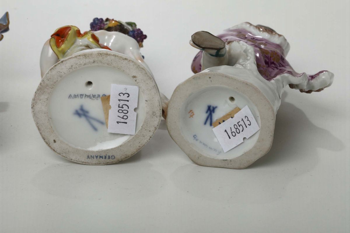 Quattro Figurine Meissen, Prima Metà del XX Secolo