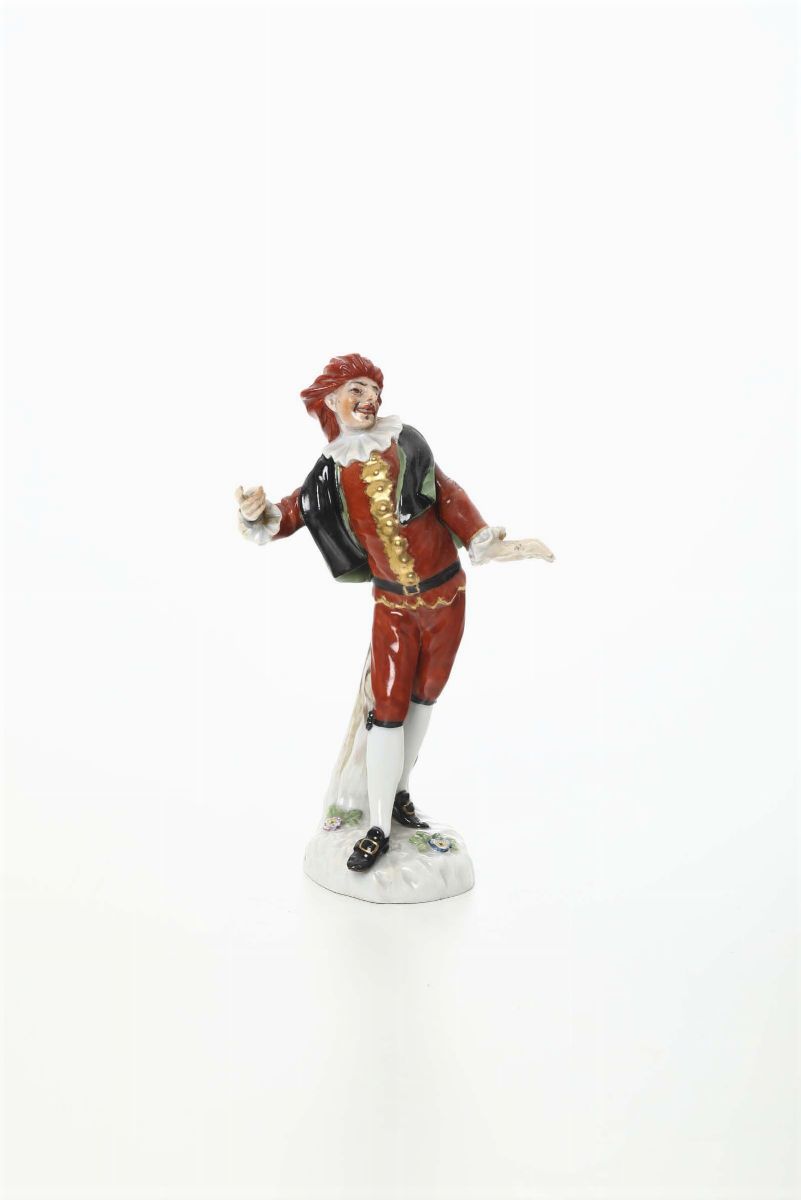 Figurina di Scaramouche Meissen, 1924-1934 Modello di P. Reinicke del 1744 Circa