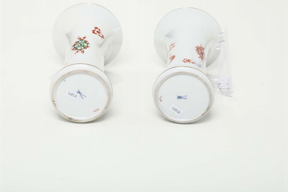 Coppia di Vasi Meissen, 1945 Circa