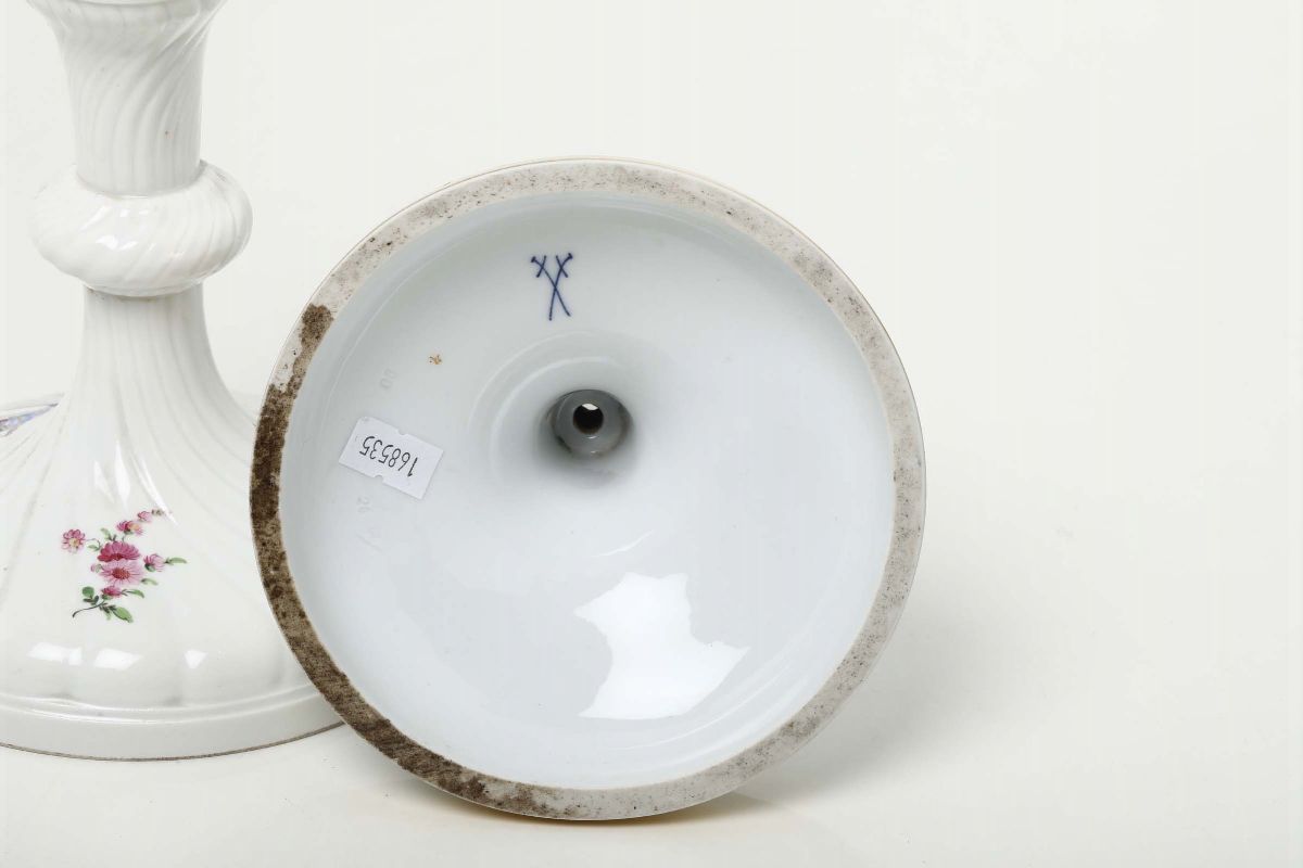 Due Candelieri Meissen, Fine XIX Inizio XX Secolo