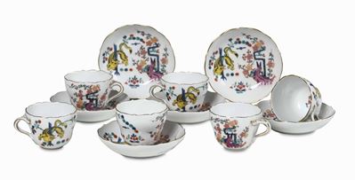 Sei Tazze con Piattino Meissen, Verso il 1950