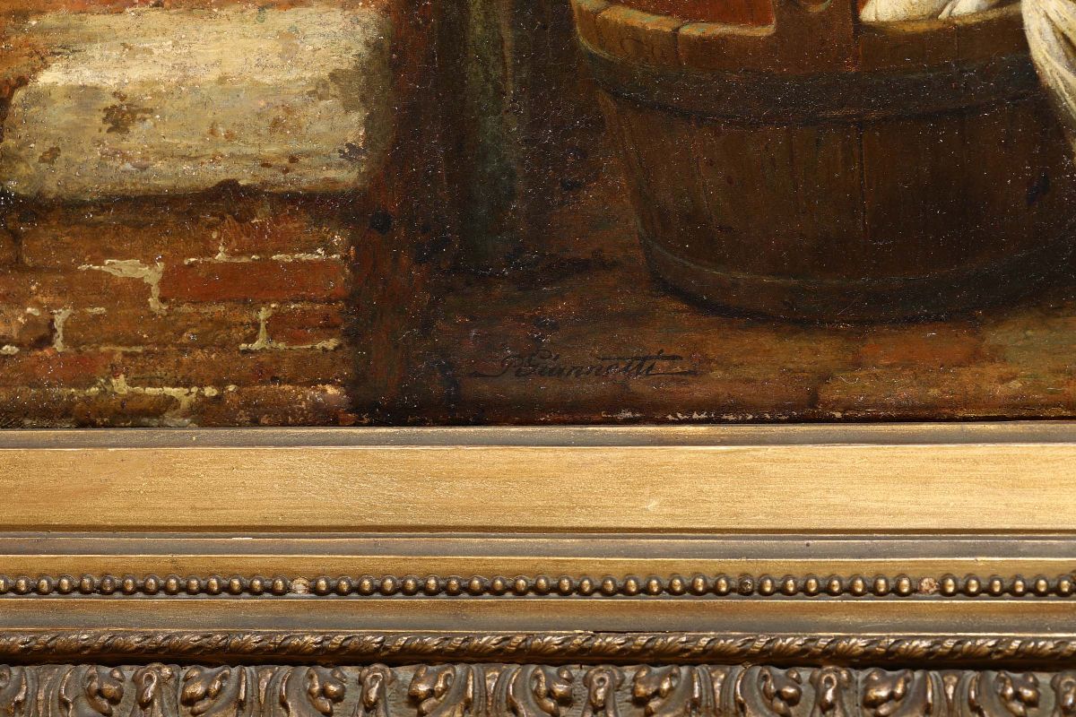 Raffaele Giannetti (1832 - 1916)gioco di Bimbe nel Cortile