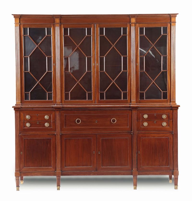 Credenza a due corpi, Inghilterra XIX secolo  - Asta Antiquariato - Cambi Casa d'Aste
